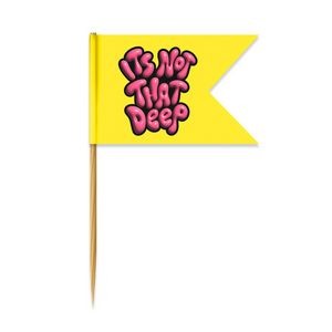 1" x 1.5" Custom Paper Toothpick Flags - Style C