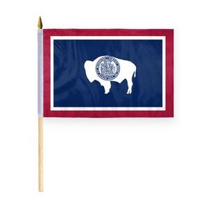 Wyoming Stick Flags 12x18 inch