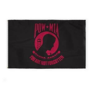 POW MIA Flags 5x8 foot (black & red)