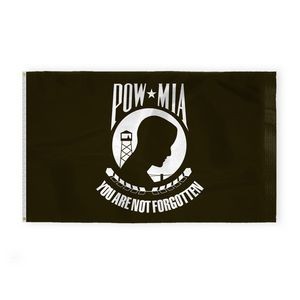 POW MIA Flags 6x10 foot (black & white)