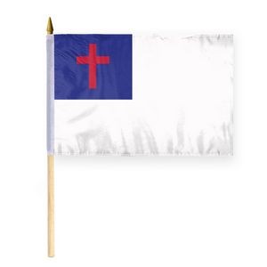 Christian Stick Flags 16x24 inch