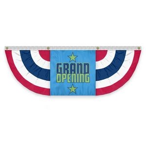 USA Pleated Full Fans with Center 3x9 Foot with Grand Opening