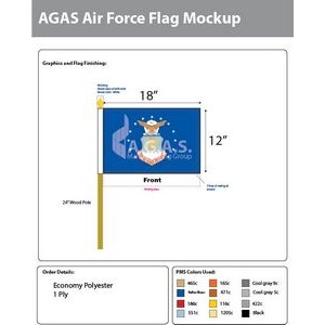 Air Force Stick Flags 12x18 inch