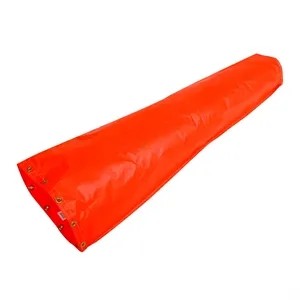 20";12"X 60" 1ply Nylon – Orange Beach Safety Windsock with 8 grommets.