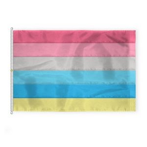 10 ' x 15 ' 1ply Nylon Genderflux Pride Deluxe Flag