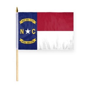 North Carolina Stick Flags 12x18 inch