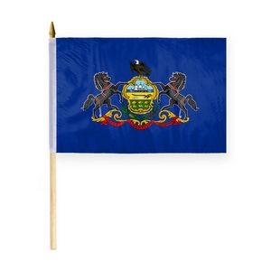 Pennsylvania Stick Flags 12x18 inch