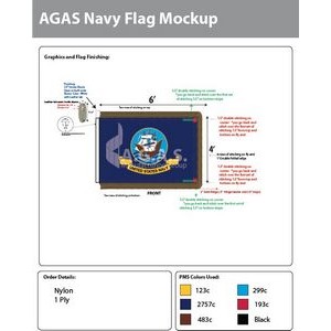 Navy Parade Flags 4x6 foot