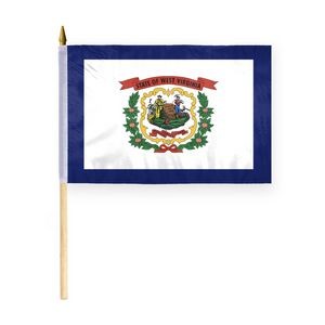West Virginia Stick Flags 12x18 inch