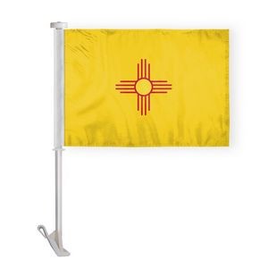 New Mexico Car Flags 10.5x15 inch