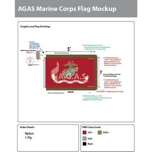 Marine Corps Parade Flags 3x5 foot