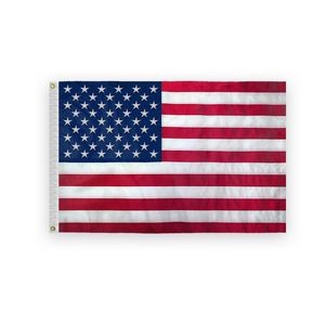 2'X3' Cotton 1ply USA Embroidered Flag;