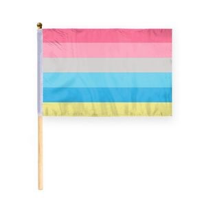 8''x12'' 1ply ePoly Genderflux Pride Stick Flag (Printed)