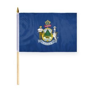 Maine Stick Flags 12x18 inch