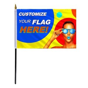 4" x 6" Custom ePoly Stick Flag - Digital Print