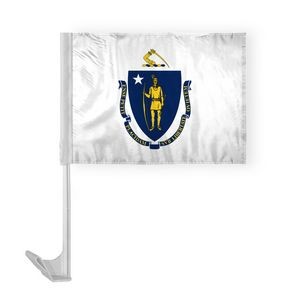 Massachusetts Car Flags 12x16 inch