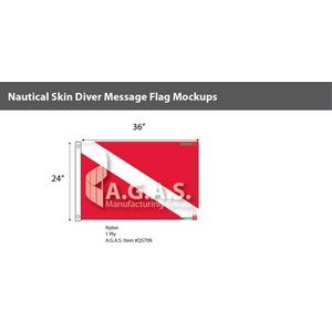 Skin Diver Deluxe Flags 24x36 inch