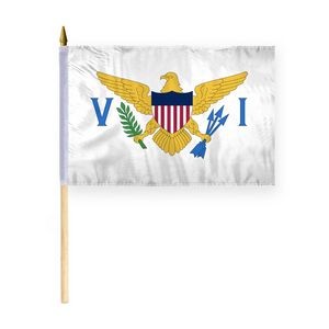 Virgin Islands Stick Flags 12x18 inch