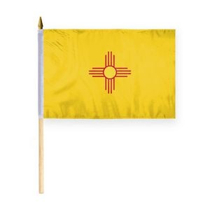 New Mexico Stick Flags 12x18 inch