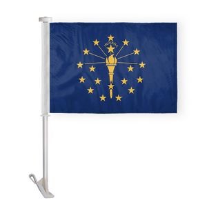 Indiana Car Flags 10.5x15 inch