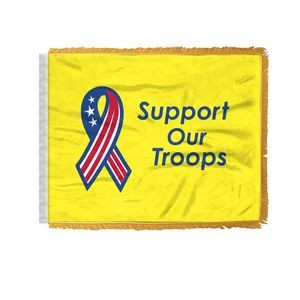 Support Our Troops Antenna Flags 4x6 inch (yellow background)
