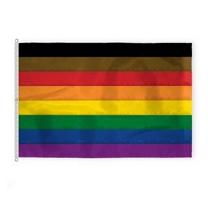 10 ' x 15 ' 1ply Nylon People of color Pride Deluxe Flag