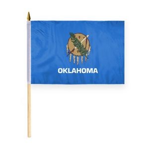 Oklahoma Stick Flags 12x18 inch