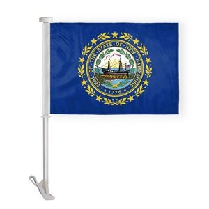 New Hampshire Car Flags 10.5x15 inch