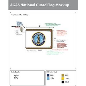Army National Guard Parade Flags 4x6 foot
