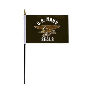 U.S. Navy Seals Stick Flags 4x6 inch
