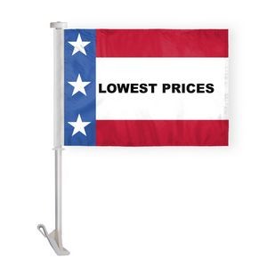 Patriotic Lowest Prices Premium Car Flags 10.5x15 inch