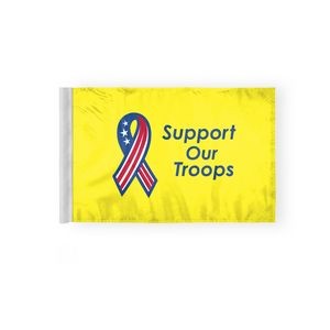 Support Our Troops Motorcycle Flags 6x9 inch (yellow background)