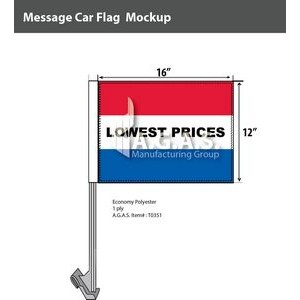 Lowest Prices Car Flags 12x16 inch (Red, White & Blue)