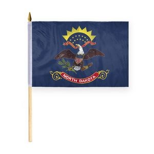 North Dakota Stick Flags 12x18 inch