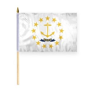 Rhode Island Stick Flags 12x18 inch