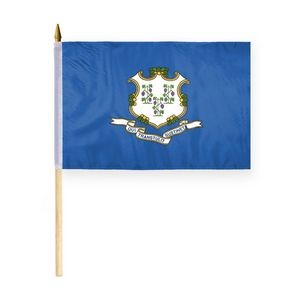 Connecticut Stick Flags 12x18 inch