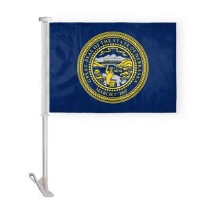 Nebraska Car Flags 10.5x15 inch