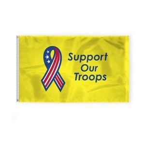 Support Our Troops Flags 3x5 foot (yellow background)
