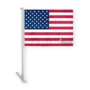 10.5"X15" wPoly USA 2ply Premium Car Flag In