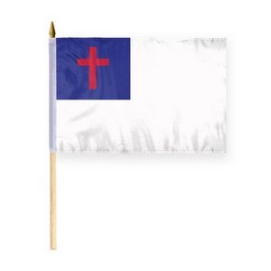 Christian Stick Flags 12x18 inch