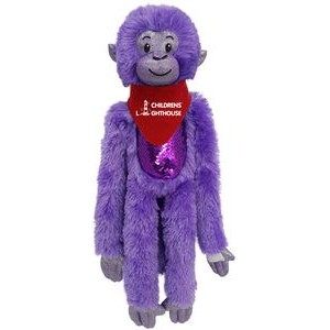 21" Purple Spider Monkey with Sequins
