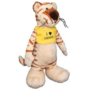 13" Stuffed Long Body Animal - Tiger