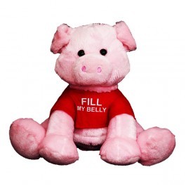 Plush Stuffed Animal Bank - Pig
