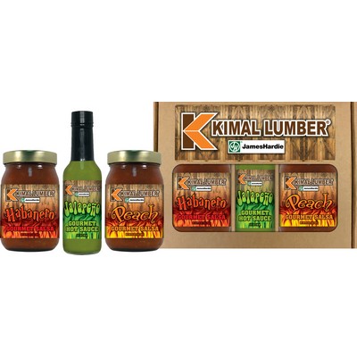 Gourmet Gift Pack w/Two 16oz Items & One Hot Sauce (5oz)
