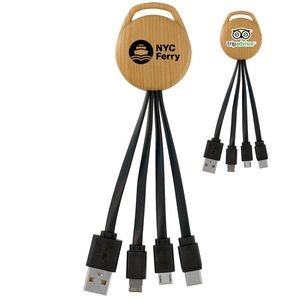 Bamboo Pattern Vivid 3-in-1 Charging Cable