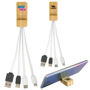 3 In 1 Duo Bamboo Stand Cable