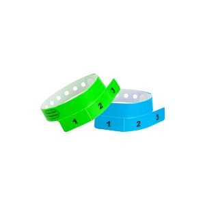 In-Stock Vinyl Cash Tags-3 or 5 Tag Wristbands