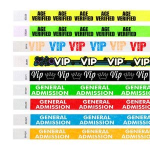 ¾" Tyvek® In-Stock Design Age Verified/VIP/Admissions Wristbands