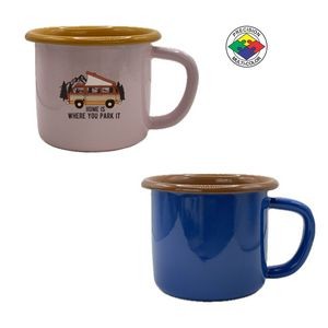 12oz Two Tone Enameled Steel Cup - Crow Canyon - Get Out Collection