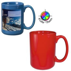 13oz Vitrified El Grande Red Mug - 4 Color Process